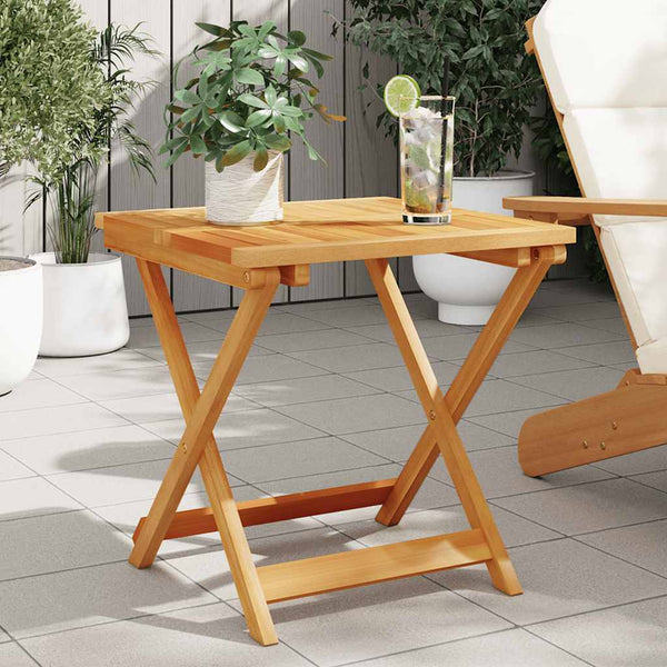 Vidaxl Folding Garden Table 50X50x50 Cm Solid Wood Acacia Patio & Garden Tables