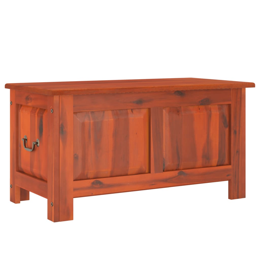 Storage Chest With Lid Brown Solid Wood Acacia Blanket Boxes