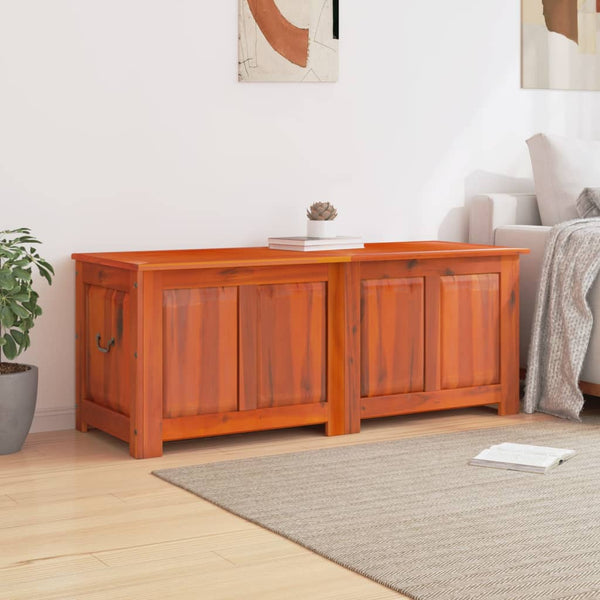 Vidaxl Storage Chest With Lid Brown Solid Wood Acacia Blanket Boxes