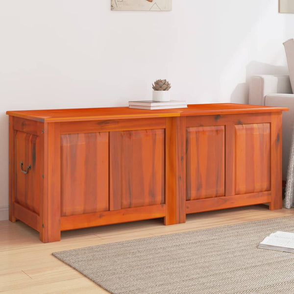 Vidaxl Storage Chest With Lid Brown Solid Wood Acacia Blanket Boxes