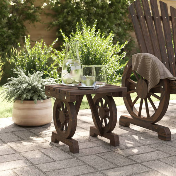 Vidaxl Garden Footstool 40X36.5X38.5 Cm Solid Wood Fir Ottomans Footstools & Poufs