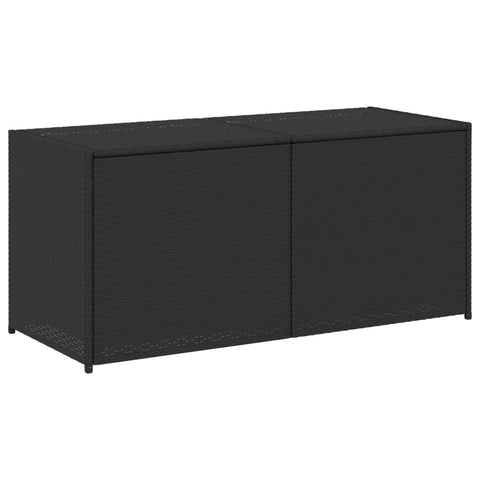 Garden Storage Box Black 283L Poly Rattan Storage Deck Boxes