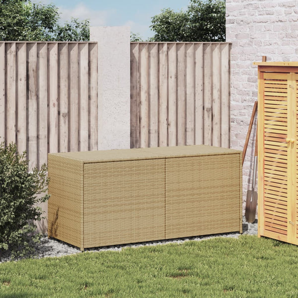 Vidaxl Garden Storage Box Mix Beige 283L Poly Rattan Storage Deck Boxes