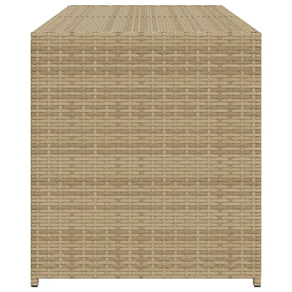 Vidaxl Garden Storage Box Mix Beige 283L Poly Rattan Storage Deck Boxes