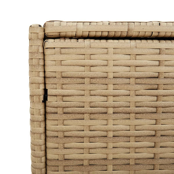 Vidaxl Garden Storage Box Mix Beige 283L Poly Rattan Storage Deck Boxes