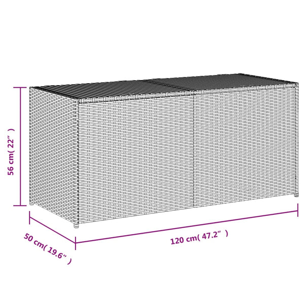 Vidaxl Garden Storage Box Mix Beige 283L Poly Rattan Storage Deck Boxes