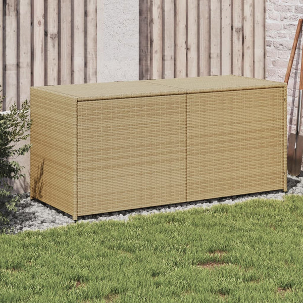 Vidaxl Garden Storage Box Mix Beige 283L Poly Rattan Storage Deck Boxes