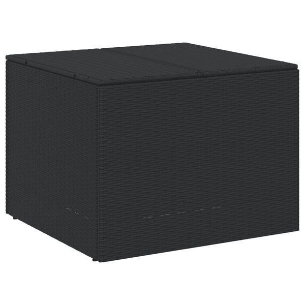 Garden Storage Box Black 291L Poly Rattan Storage Deck Boxes