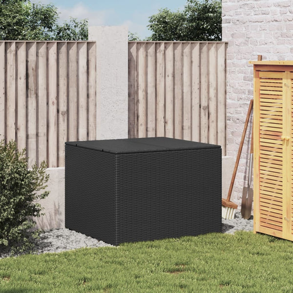 Garden Storage Box Black 291L Poly Rattan Storage Deck Boxes