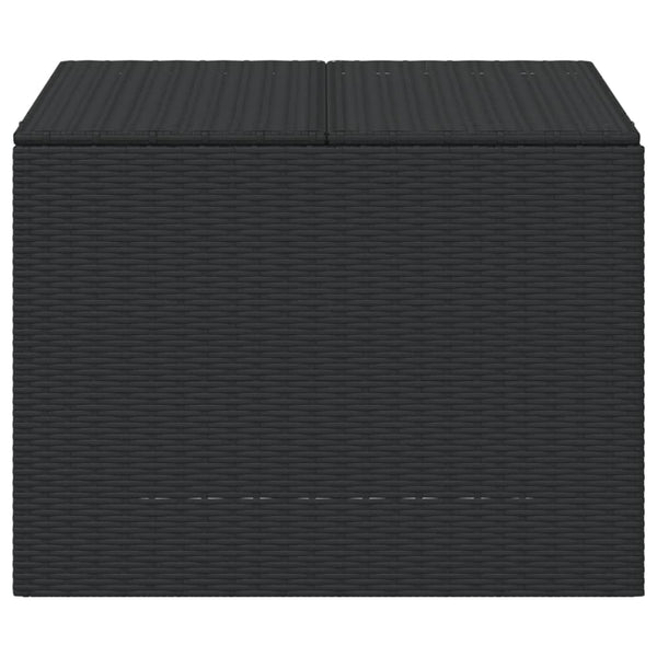 Garden Storage Box Black 291L Poly Rattan Storage Deck Boxes