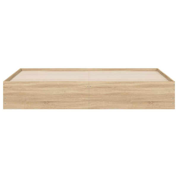 Vidaxl Bed Frame With Drawers Sonoma Oak 183X203 Cm King Size Engineered Wood King Bed Frames