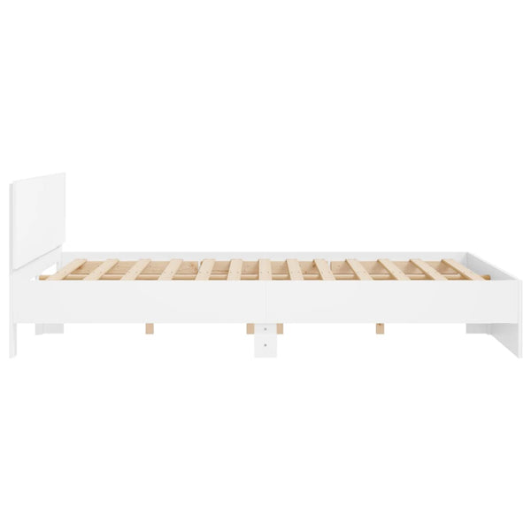 King Bed Frames Bed Frame With Headboard White 183X203 Cm King Size