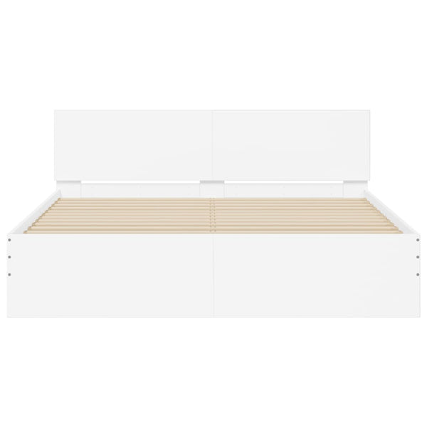 Queen Bed Frames Bed Frame With Headboard White 150X200 Cm