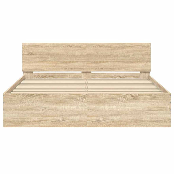 Bed Frame Without Mattress Sonoma Oak 150X200 Cm Queen Bed Frames