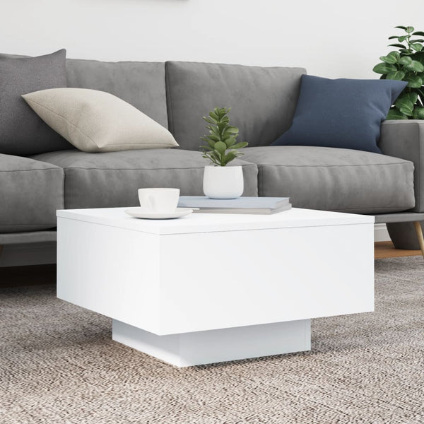 Coffee Table White 55X55x31 Cm Engineered Wood Coffee Tables