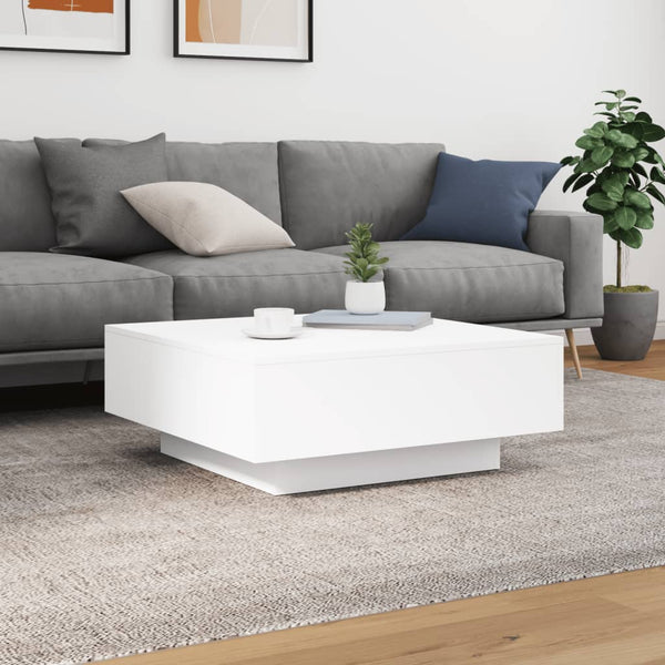Coffee Table White 80X80x31 Cm Engineered Wood Coffee Tables