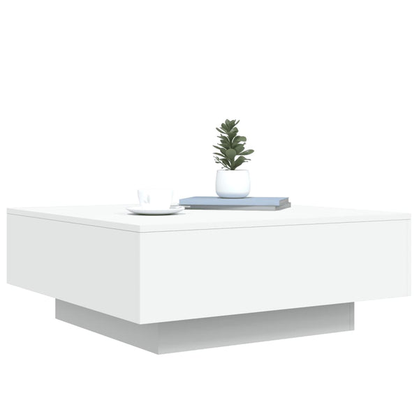 Coffee Table White 80X80x31 Cm Engineered Wood Coffee Tables