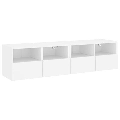 Tv Wall Cabinets 2 Pcs White 60X30x30 Cm Engineered Wood Tv Stands & Entertainment Units