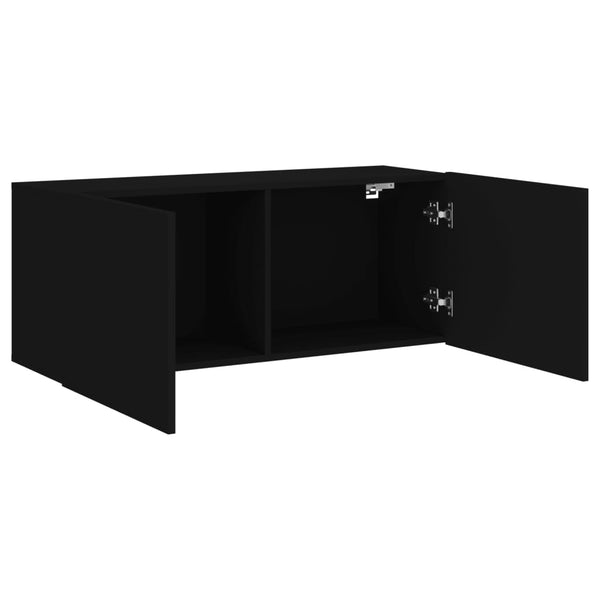 Tv Cabinet Wall Mounted Black 100X30x41 Cm Tv Stands & Entertainment Units