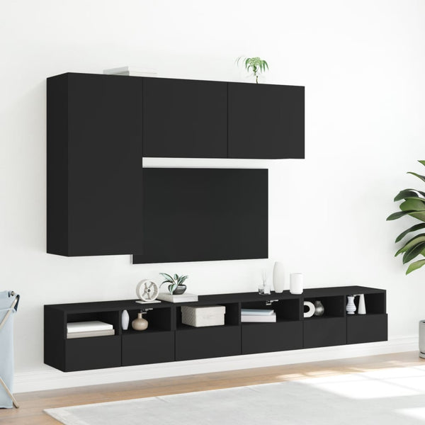 Tv Cabinet Wall Mounted Black 100X30x41 Cm Tv Stands & Entertainment Units