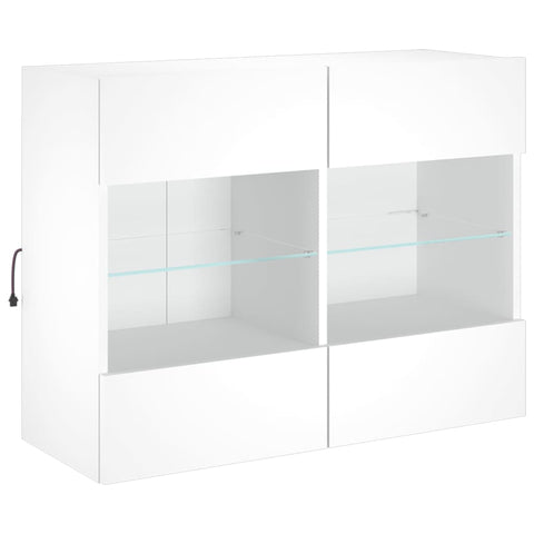 Tv Wall Cabinet With Led Lights White 78.5X30x60.5 Cm Tv Stands & Entertainment Units
