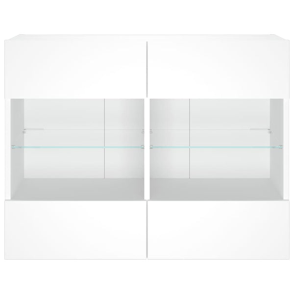 Tv Wall Cabinet With Led Lights White 78.5X30x60.5 Cm Tv Stands & Entertainment Units