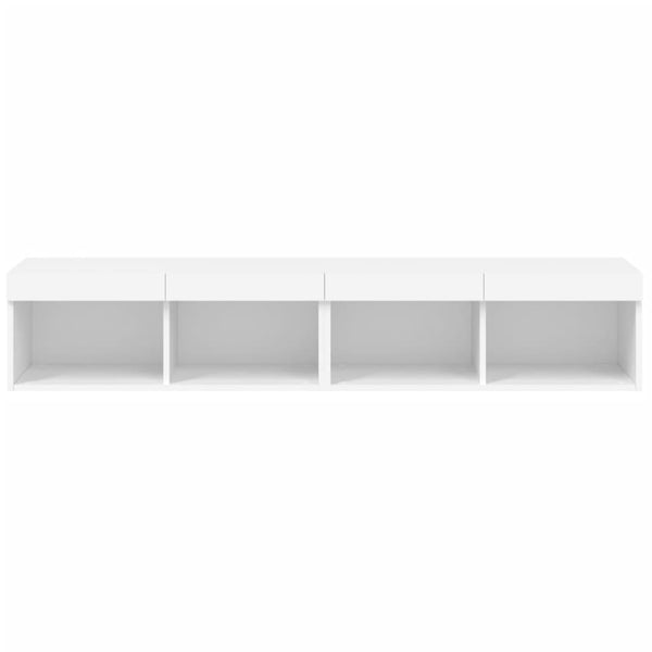 Tv Cabinets With Led Lights 2 Pcs White 80X30x30 Cm Tv Stands & Entertainment Units