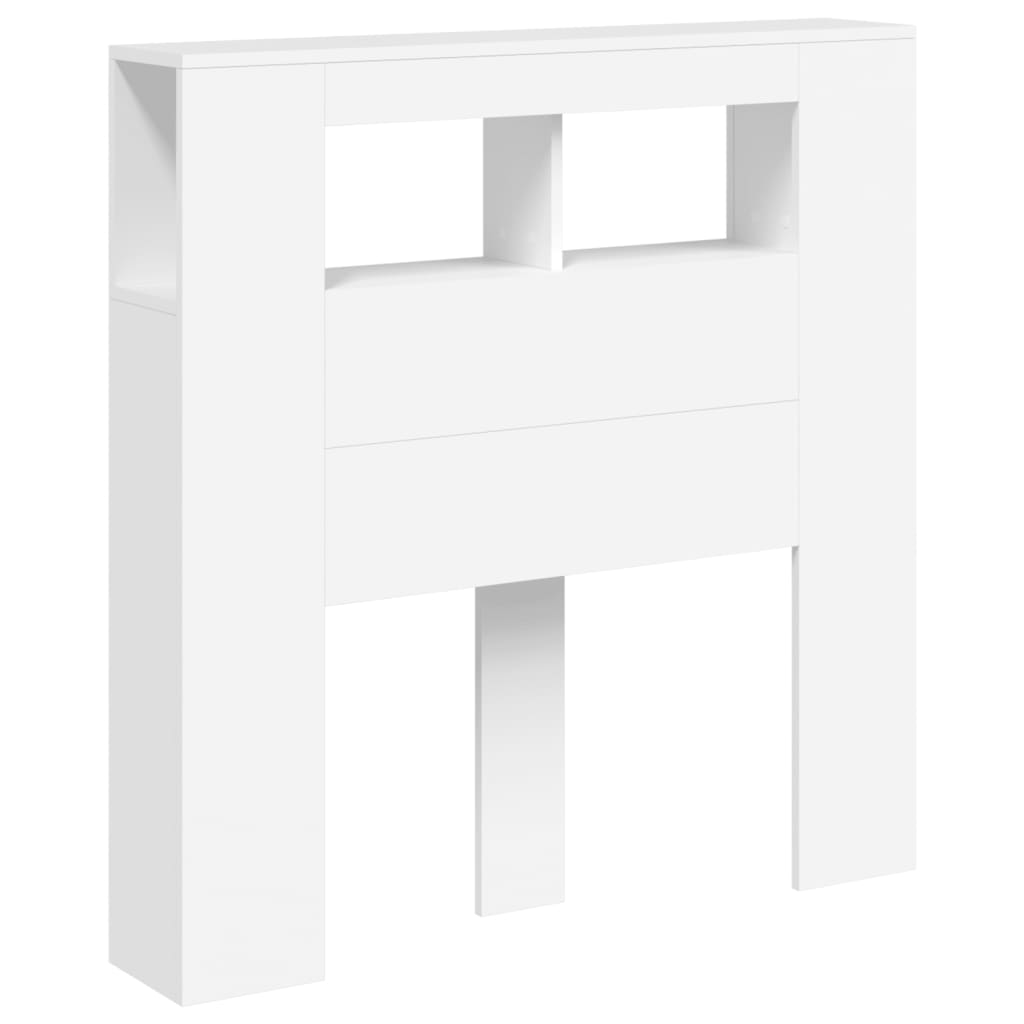 Led Headboard White 100X18.5X103.5 Cm Engineered Wood Headboards & Footboards