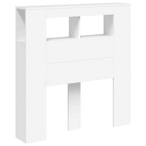 Led Headboard White 100X18.5X103.5 Cm Engineered Wood Headboards & Footboards