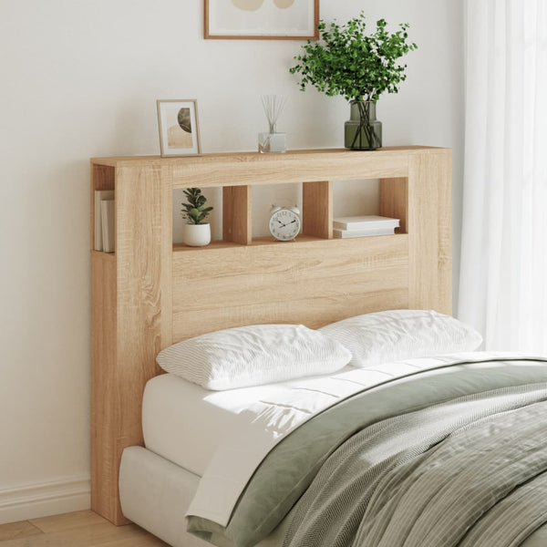 Led Headboard Sonoma Oak 120X18.5X103.5 Cm Engineered Wood Headboards & Footboards