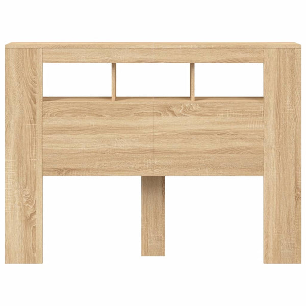 Vidaxl Led Headboard Sonoma Oak 140 Cm Engineered Wood Headboards & Footboards
