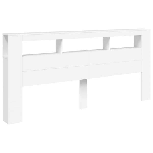 Led Headboard White 220X18.5X103.5 Cm Engineered Wood Headboards & Footboards