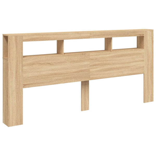 Vidaxl Led Headboard Sonoma Oak 220 Cm Engineered Wood Headboards & Footboards