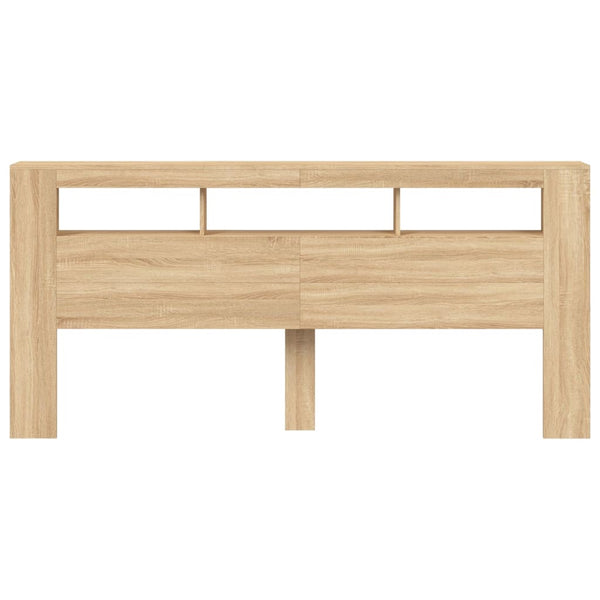 Vidaxl Led Headboard Sonoma Oak 220 Cm Engineered Wood Headboards & Footboards