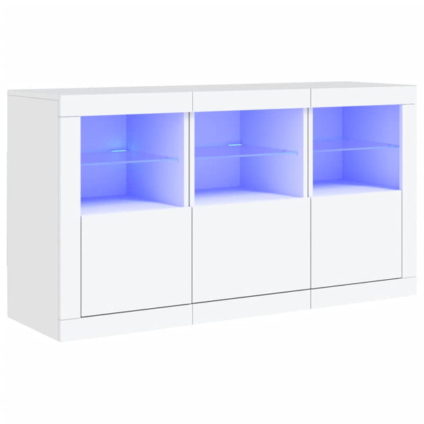 Sideboard With Led Lights White 123X37x67 Cm Sideboards & Buffets