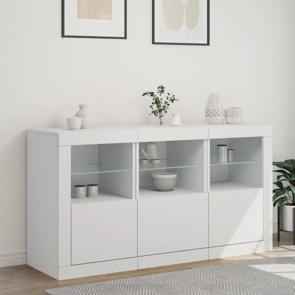Sideboard With Led Lights White 123X37x67 Cm Sideboards & Buffets