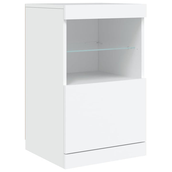 Sideboard With Led Lights White 123X37x67 Cm Sideboards & Buffets