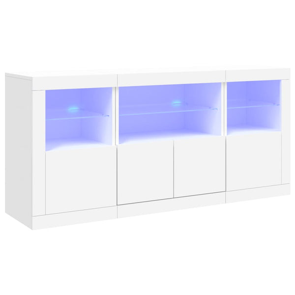 Sideboard With Led Lights White 142.5X37x67 Cm Sideboards & Buffets