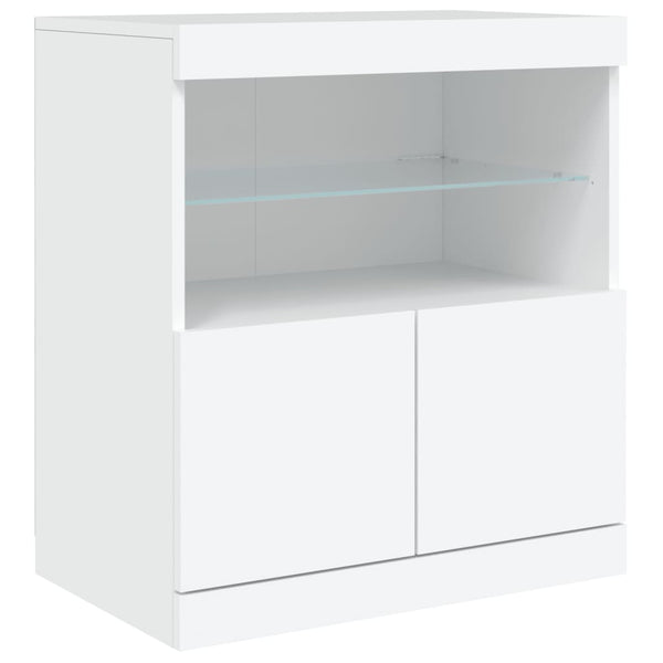 Sideboard With Led Lights White 142.5X37x67 Cm Sideboards & Buffets
