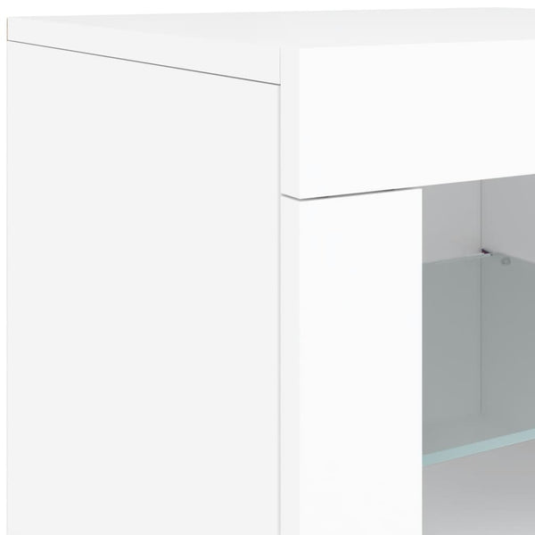 Sideboard With Led Lights White 142.5X37x67 Cm Sideboards & Buffets