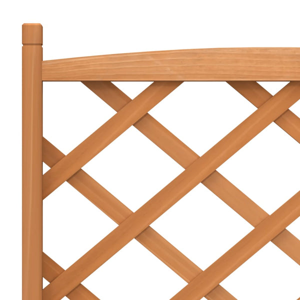 Vidaxl Planter With Trellis And Wheels Brown Solid Wood Fir Baskets Pots Window Boxes