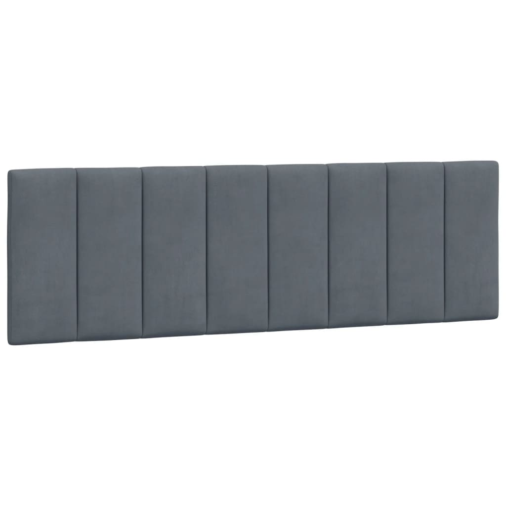 Headboard Cushion Dark Grey 152 Cm Queen Velvet Headboards & Footboards