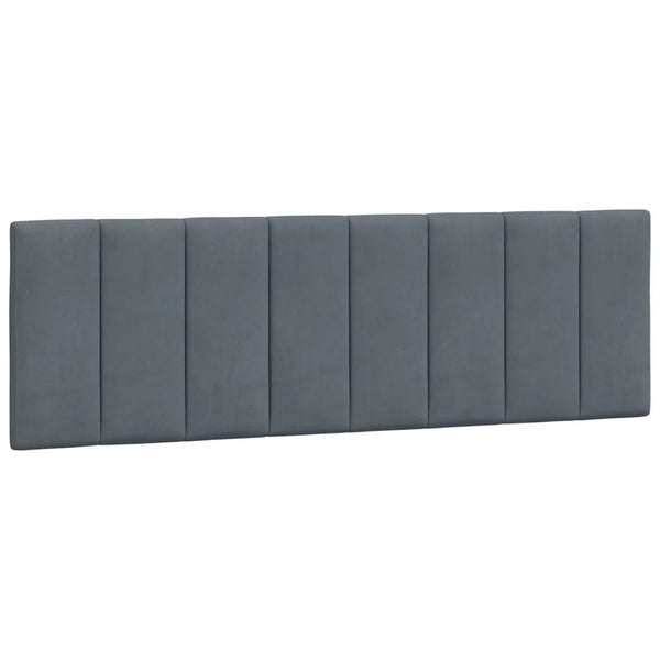 Headboard Cushion Dark Grey 152 Cm Queen Velvet Headboards & Footboards