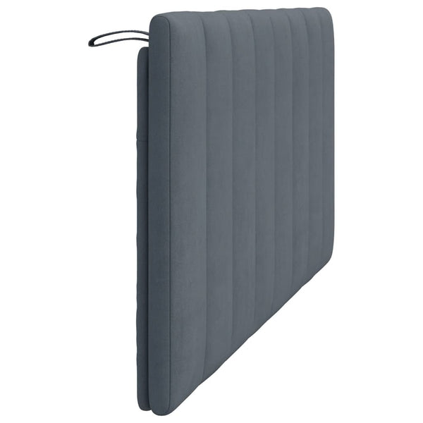 Headboard Cushion Dark Grey 152 Cm Queen Velvet Headboards & Footboards
