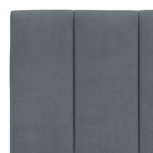 Headboard Cushion Dark Grey 152 Cm Queen Velvet Headboards & Footboards