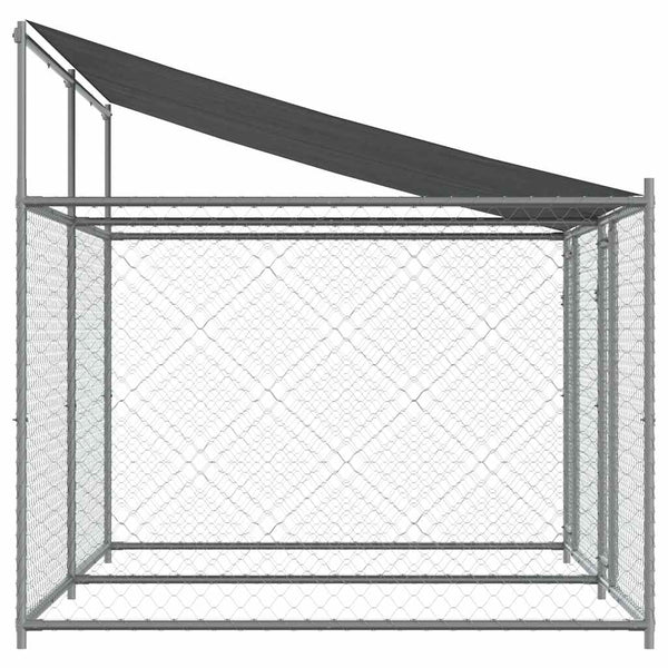 Vidaxl Dog Cage With Roof And Doors Grey 4X2x2 M Galvanised Steel Dog Cages