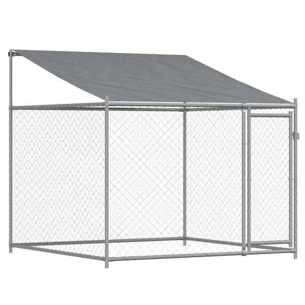 Vidaxl Dog Cage With Roof And Doors Grey 4X2x2 M Galvanised Steel Dog Cages