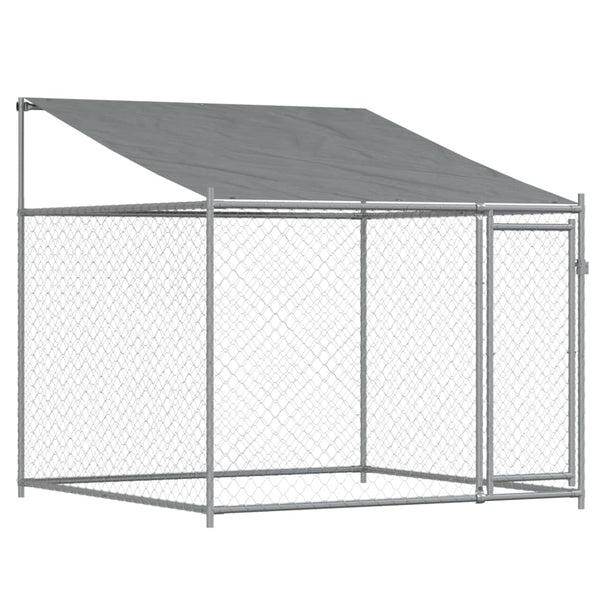 Vidaxl Dog Cage With Roof And Doors Grey 8X2x2 M Galvanised Steel Dog Cages