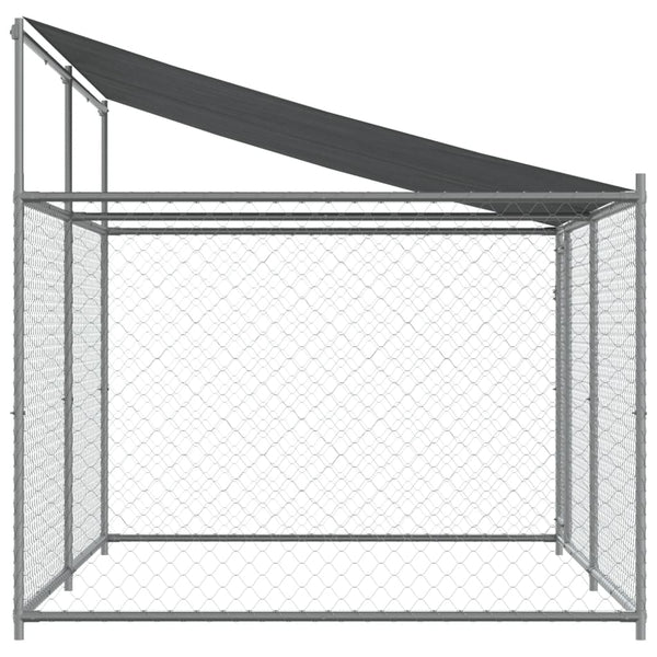 Vidaxl Dog Cage With Roof And Door Grey 4X2x2m Galvanised Steel Dog Cages