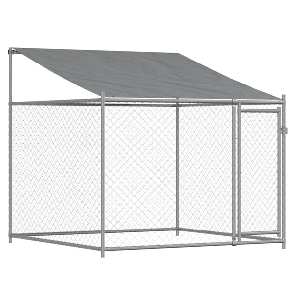 Vidaxl Dog Cage With Roof And Door Grey 4X2x2m Galvanised Steel Dog Cages
